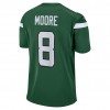 Camiseta Hombre New York Jets Elijah Moore 8 Nike Verde 2021 NFL Draft